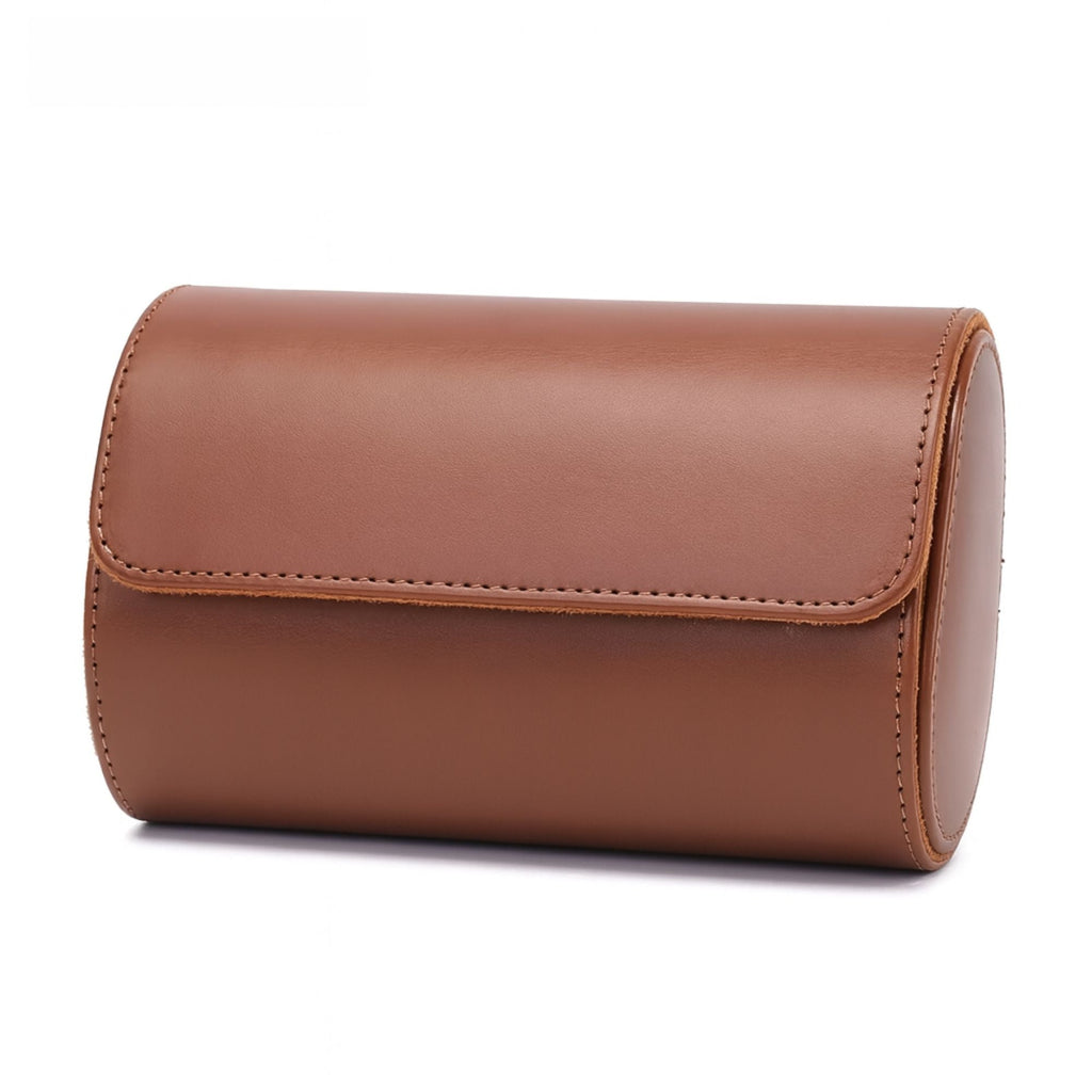 Premium Brown Leather Case - 2 Slots